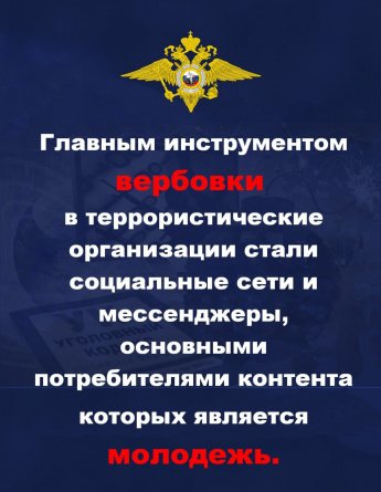 В социальных сетях и мессенджерах провокаторы могут склонять россиян к террористической деятельности и другим серьезным преступлениям